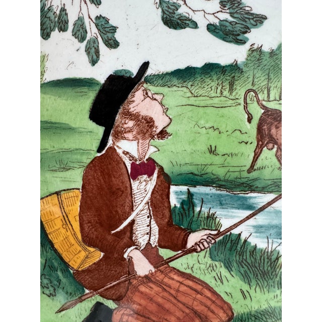 Wedgwood Antique Wedgwood Etruria Simple Simon Transferware Cabinet Plate, England, 10” For Sale - Image 4 of 10