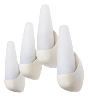 White Bakelite and Opal Glass Wall Lights from Bo-Niko, 1930s, Set of 4