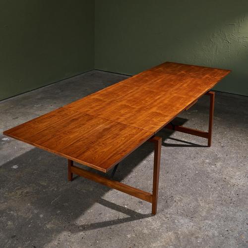 This extendable dining table was designed by carl heinz brockmann petersen and produced by louis g. Thiersen & son in...