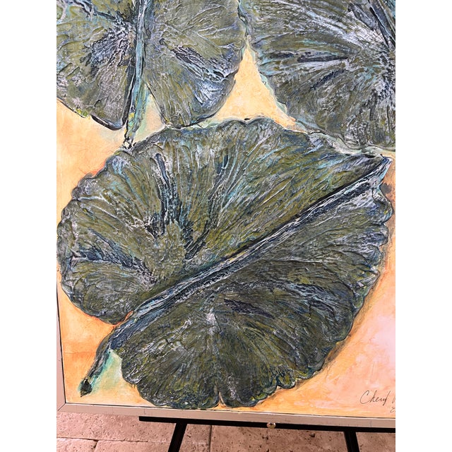 Elephant Ears, Framed Canvas Art - Designed by Cheryl P. Kohloff For Sale In West Palm - Image 6 of 8