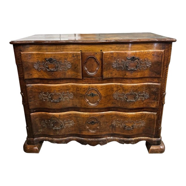 18th C Walnut French Commode For Sale