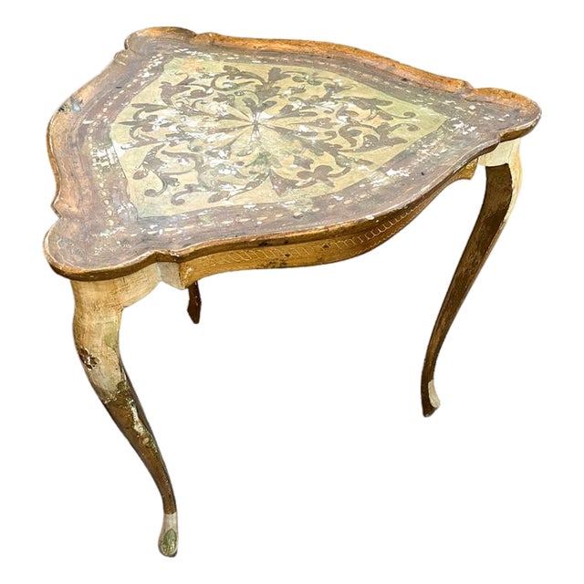 19th Century Triangular Florentine Side Table For Sale
