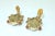 Francesca Romana Gold Plated Clip-on Earrings With Emerald Green Glass For Sale - Image 9 of 11