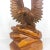 Wood Vintage Carved Wood Eagle Bird Figurine, Man Cave Decor, Hawk Carving, Eagle Small Handmade Wooden Base Bird Sculpture For Sale - Image 7 of 10