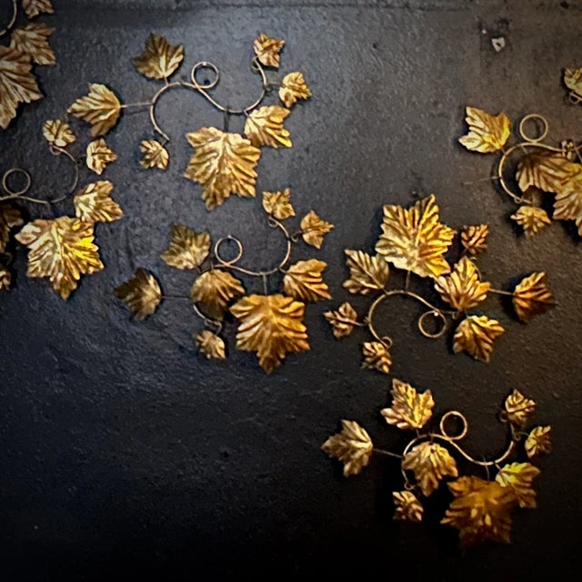 Mid-Century Modern Vintage Brass Ivy Wall Hanging - 7 Pieces For Sale - Image 3 of 7