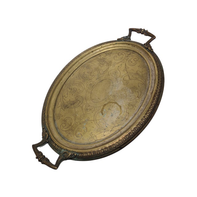 Antique Polish Oval Guilloshed Tray from Jarra, 1890s For Sale - Image 12 of 12