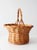 Vintage Round Wicker Gathering Basket With Handle For Sale - Image 4 of 13