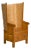 Orkney Island Scottish Oak Wingback Chair with Two Drawers, Vintage For Sale