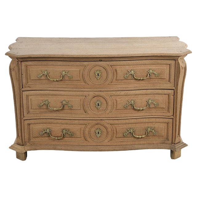 Louis XV Chest of Drawers with 3 Raw Wooden Drawers For Sale