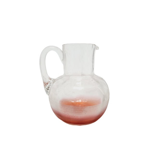 Art Nouveau Cranberry Glass Jug, United Kingdom, 1900s For Sale - Image 10 of 10