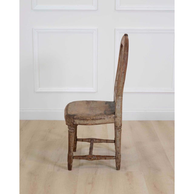 Wood 19th Century Provincial Gustavian Chair in Original Paint For Sale - Image 7 of 7