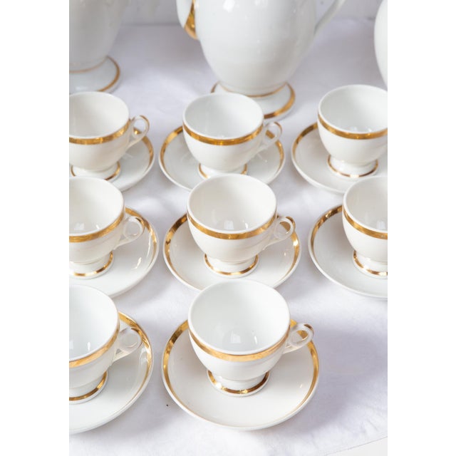 Antique Coffee Service in Limoges Porcelain, Set of 24 For Sale - Image 6 of 15