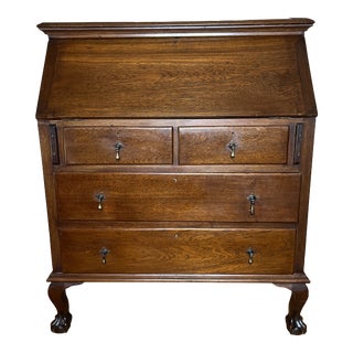 Nineteenth Century Walnut Slant-Top Desk For Sale