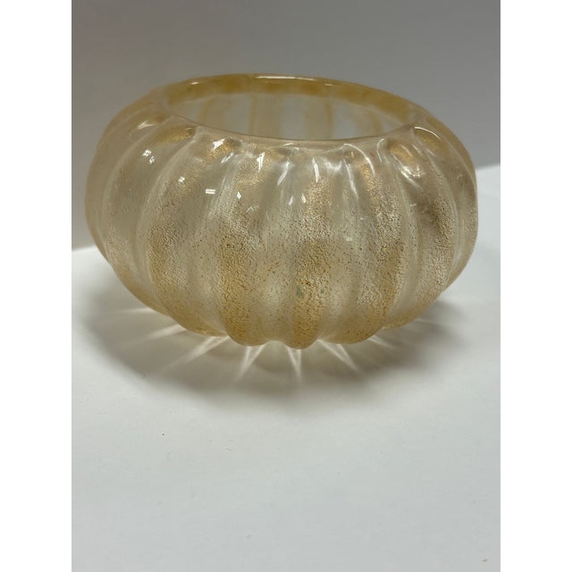 Traditional Golden Bowl From Murano For Sale - Image 3 of 4