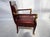 Mid 20th Century Red Leather Empire Style Armchair With Gilded Figures For Sale In Los Angeles - Image 6 of 11