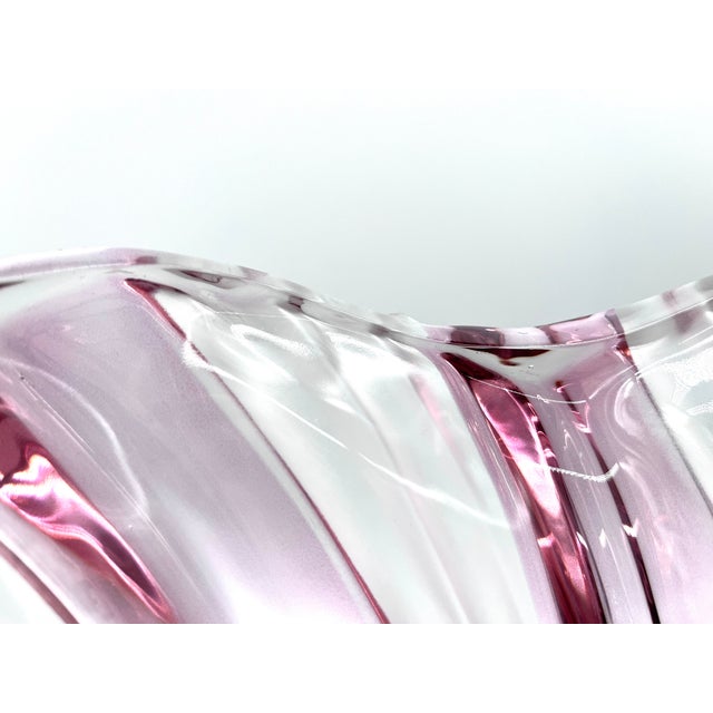 Cranberry Clear Glass Vase by Josef Hospodka, 1960s For Sale - Image 17 of 18