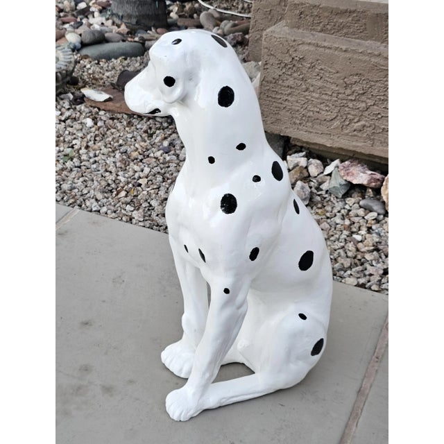 Vintage Italian Life-Size Dalmatian Sculpture – Handcrafted Ceramic Statement Piece For Sale In Phoenix - Image 6 of 7