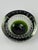 Small Murano glass bowl in deep green sommerso glass with bullicante decoration, designed by Galliano Ferro in Italy...