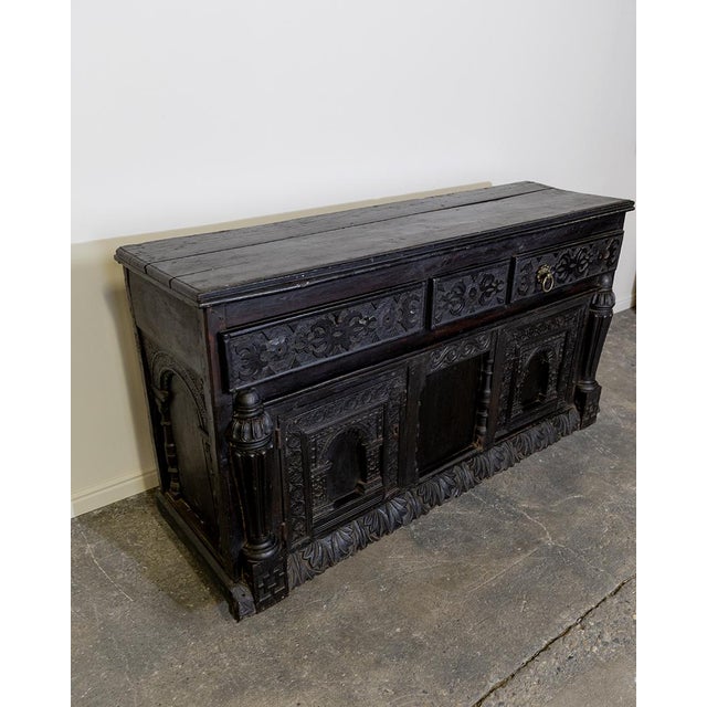 French Provincial 19th Century Carved Oak Sideboard Buffett For Sale - Image 3 of 13