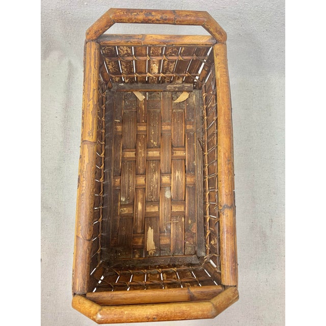 Wood Vintage Bamboo Cachepot For Sale - Image 7 of 7