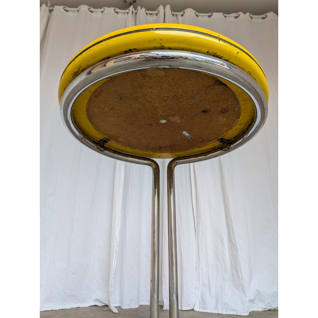 Vintage Bauhaus Yellow Bar Table in Chrome, 1970s For Sale - Image 17 of 18