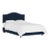 Full Camelback Bed in Velvet Ink For Sale