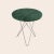 Green Indio marble and steel tall mini O table by OxDenmarq Dimensions: D 50 x H 50 cm Materials: Steel, Green Indio Marble