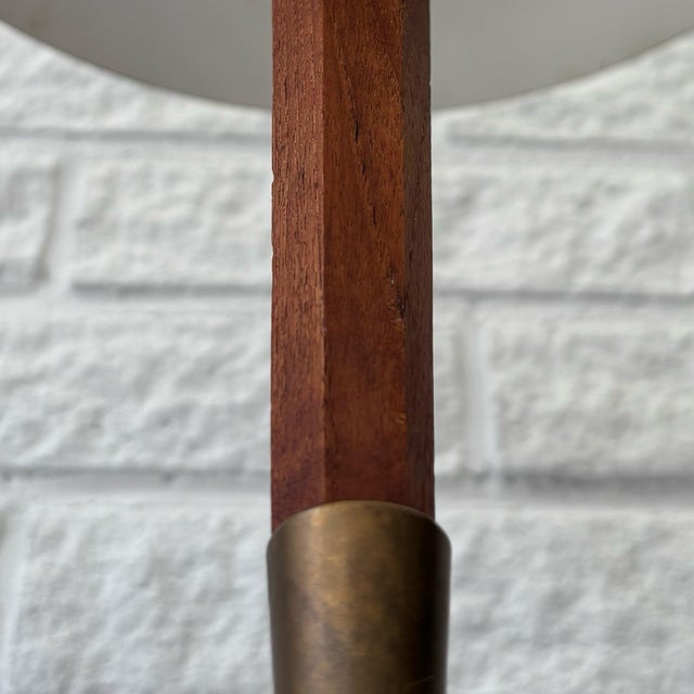 Scandinavian Model 8453 Desk Lamp in Brass and Teak from Boréns, Sweden, 1930s For Sale - Image 10 of 13
