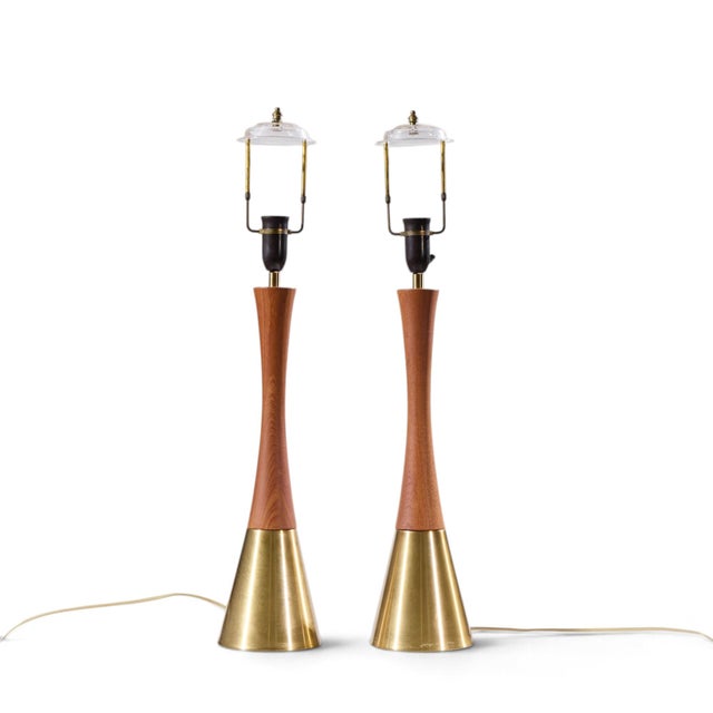 Tony Paul for Westwood Industries Mid Century Table Lamps - Pair Each lamp measures: 5.5 wide x 5.5 deep x 29.5 inches...