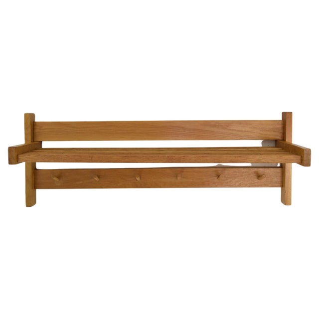 Mid-Century Wall Shelf and Hook, 1970s For Sale