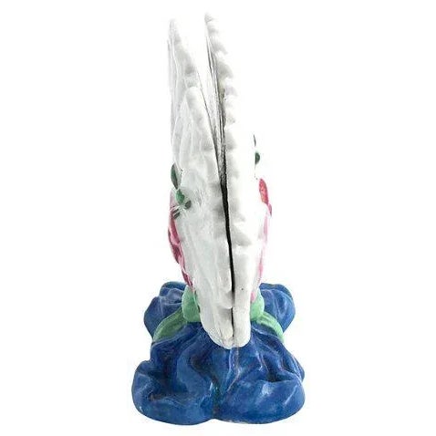 Floral Leaf Porcelain Menu Holder For Sale - Image 4 of 7