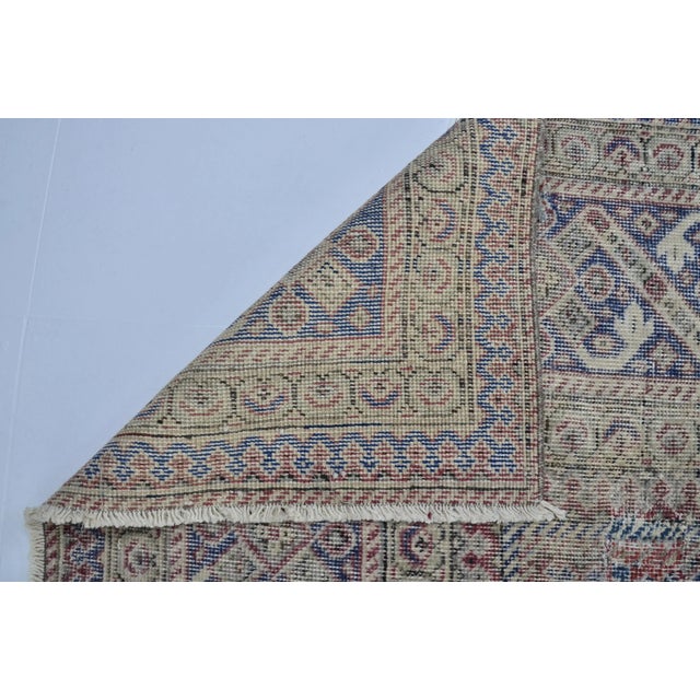 1960s Oversize Turkish Handmade Wool Vintage Area Carpet For Sale - Image 10 of 11