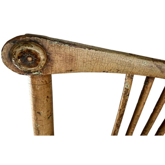 Charming Antique Spindle-Back Chair With Exceptional Aged Patina For Sale - Image 12 of 15