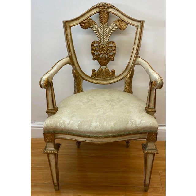 Early 20th Century Early 20th Century Prince of Wales Style Arm Chairs - a Pair For Sale - Image 5 of 12