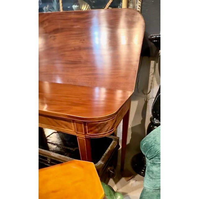 Early 19th Century Early 19th Century English Regency Mahogany Inlaid Games Table For Sale - Image 5 of 7