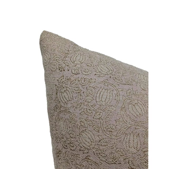 Not Yet Made - Made To Order Hand-Block Printed Decorative Cushion Cover Thick Linen 18x18 Inch- 8Kamal For Sale - Image 5 of 5