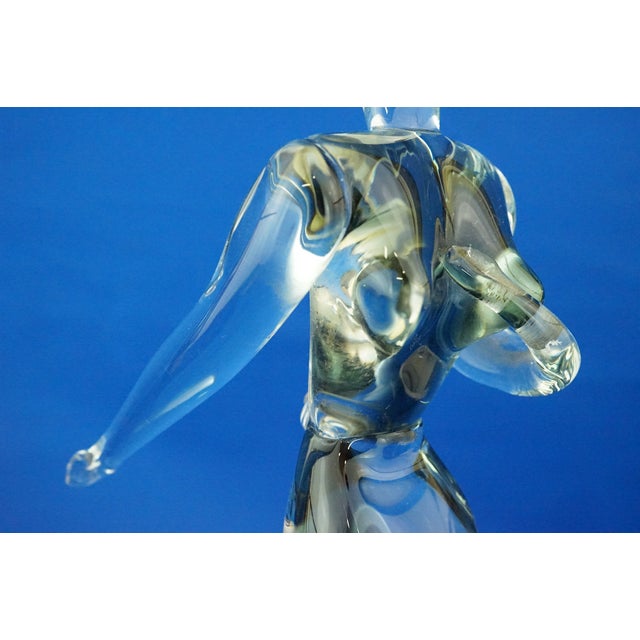 Large Sculpture of Stylized Woman in Smoked Sommerso Murano Glass by Franco Bottaro, 1920s For Sale - Image 18 of 18