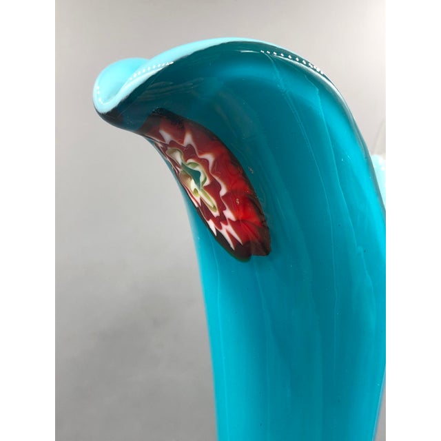 Blue Murano Glas Circle Opalina Fiorentina Murrini, 1960s For Sale - Image 8 of 17