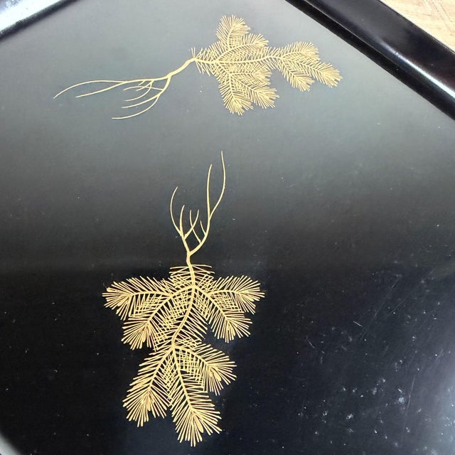 Japanese Lacquerware Tray with Gold Decoration, 1930s For Sale - Image 10 of 18