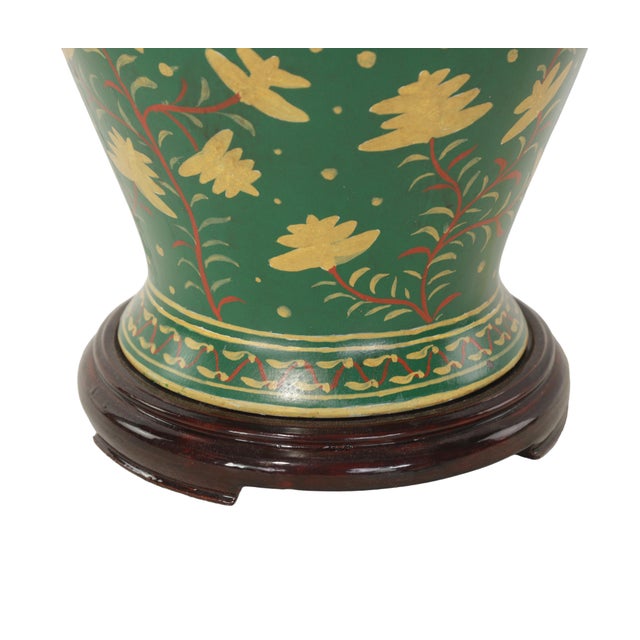 Vintage Brunschwig & Fils Hand-Painted Green Ceramic Pig Table Lamps - Pair For Sale - Image 9 of 11