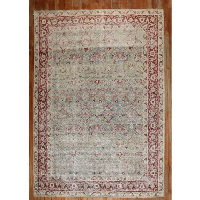 Textile Antique Zabihi Collection Persian Isfahan Rug For Sale - Image 7 of 10