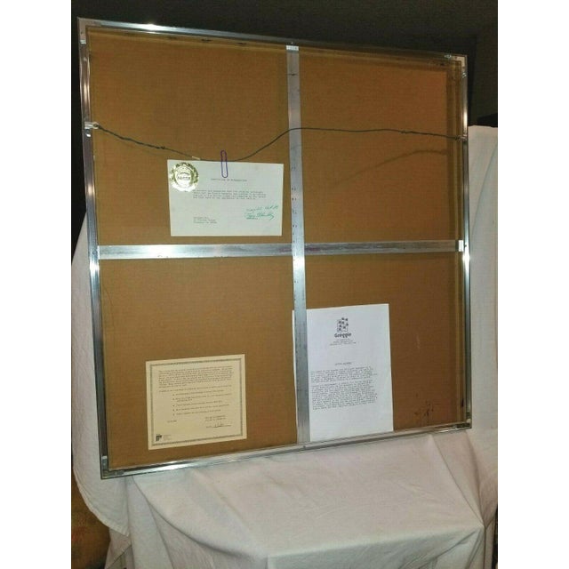 1980 "Nebulous" Op Art Abstract Silkscreen by Victor Vasarely, Framed For Sale - Image 11 of 13