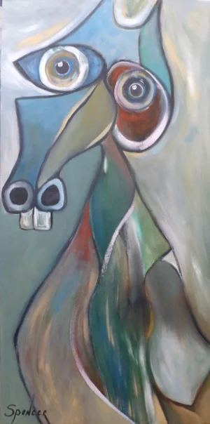 "Aardvark" Large Expressionistic Oil Painting by Scott Spencer