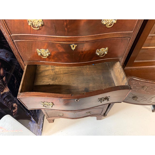 Wood Vintage Mahogany Chest on Chest, 1920s For Sale - Image 7 of 15