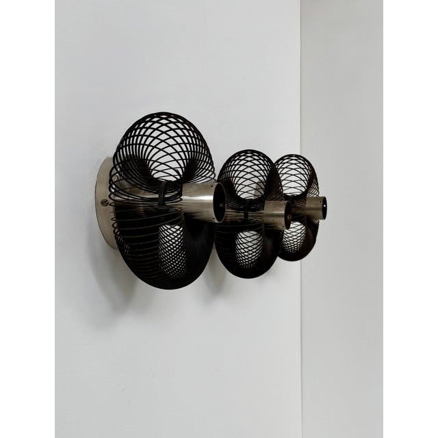 Vintage Wall Lights in Metal, France, 1970, Set of 3 For Sale - Image 4 of 11