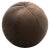 Velvet Ball Cushion in Brown by Lo Decor For Sale