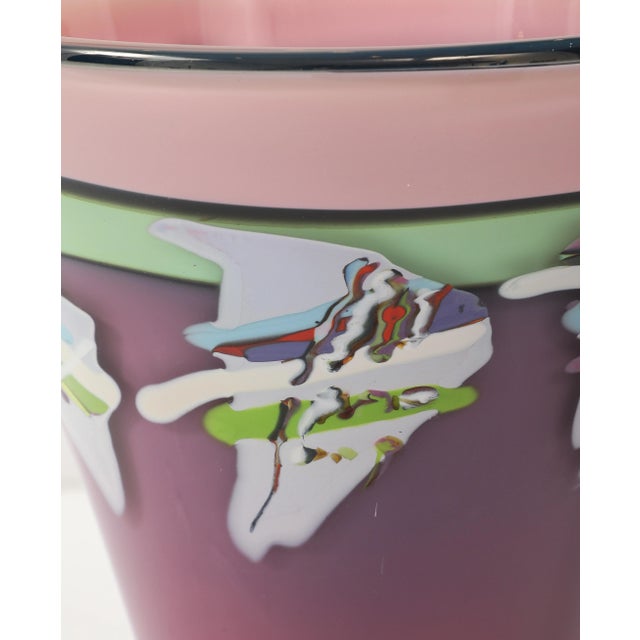 1981 modernist art-glass vase by glass artist Rick Bernstein "Signed and dated> in vintage original condition, with minor...