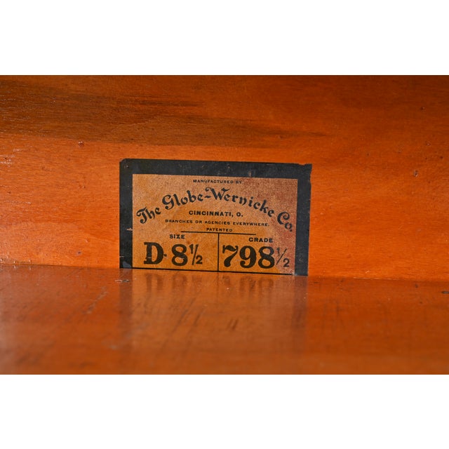 Globe Wernicke Mission Oak Arts & Crafts Drop Front Secretary Desk With Leaded Glass Barrister