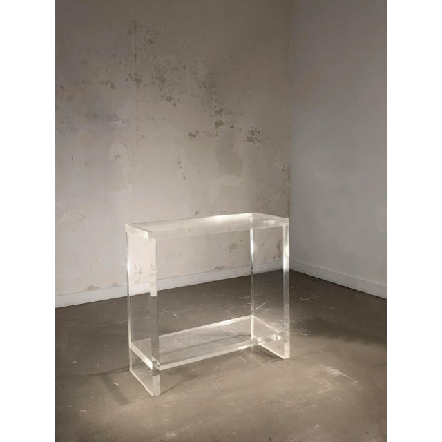 Postmodern Acrylic Glass Console Table, France, 1970s For Sale - Image 9 of 9