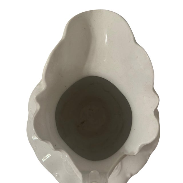 Late 20th Century Antique White Ironstone Rococo Ewer, c.p. Marquette Co., Circa 1880-1910 For Sale - Image 5 of 7